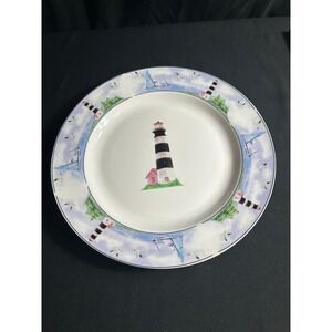 Nautical‎ Lighthouse Plate Coastal Beach Seaside Home Decor Dinner Collectible